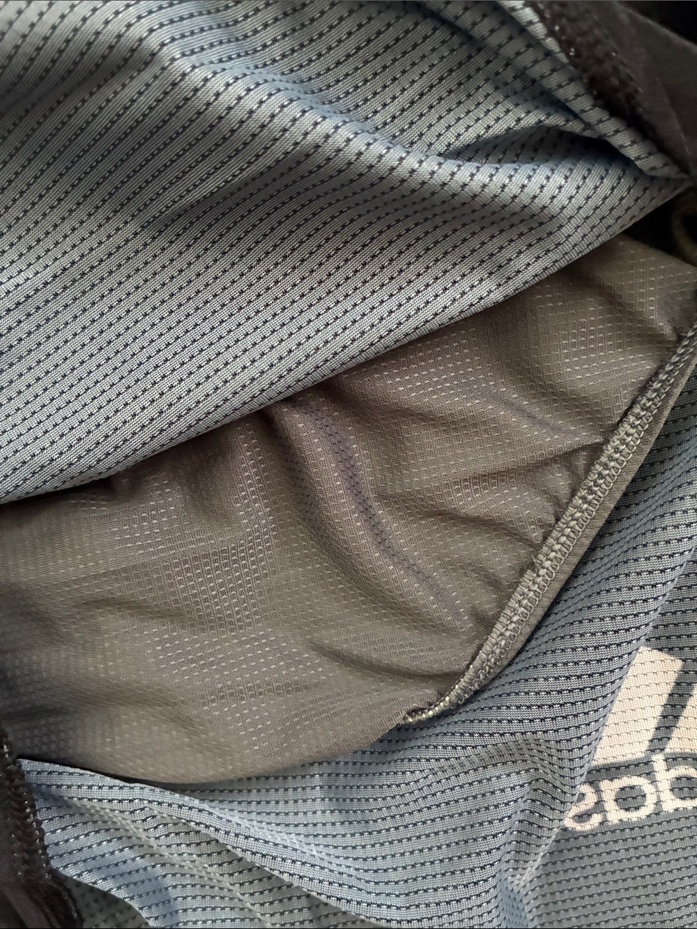 adidas Black Men’s Dual-Layer Energy Running Shorts with Gray Lining - Picture 5 of 7